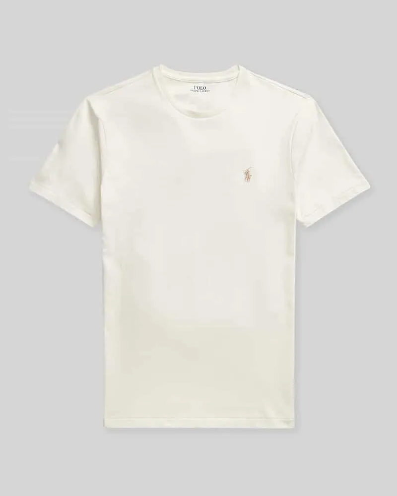 Ralph Lauren Regular Fit T-Shirt aus reiner Baumwolle Beige
