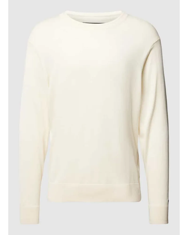 Tommy Hilfiger Strickpullover mit Rundhalsausschnitt Offwhite