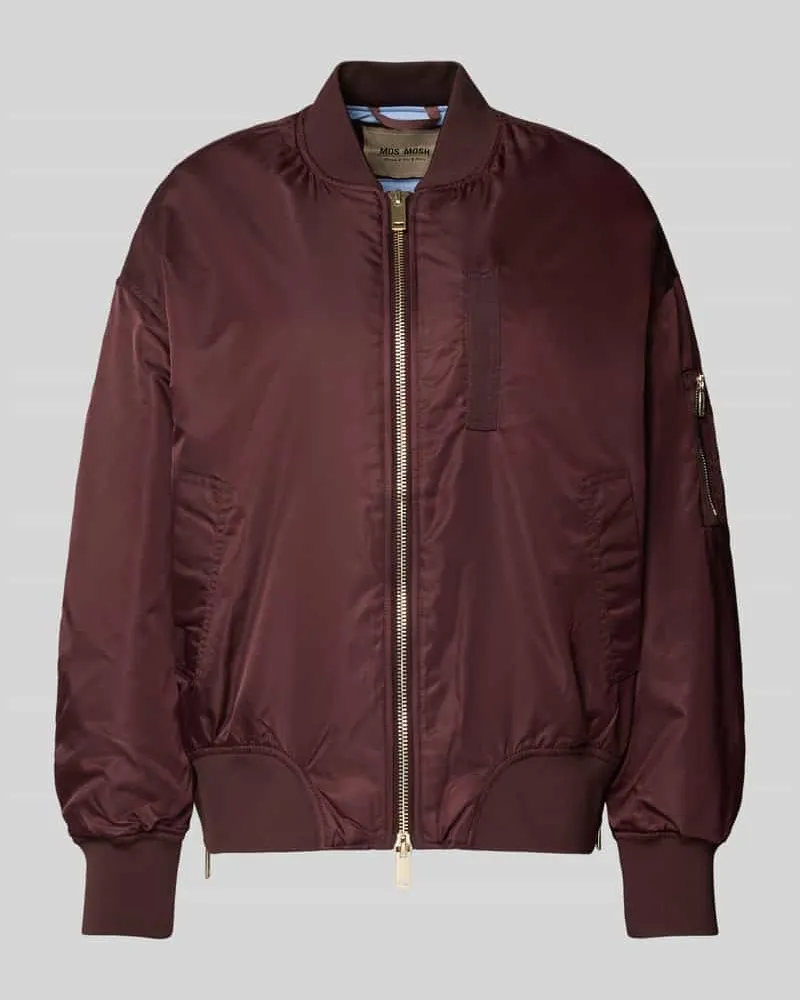 Mos Mosh Bomberjacke mit Zweiwege-Reißverschluss Modell 'Ruby Bordeaux