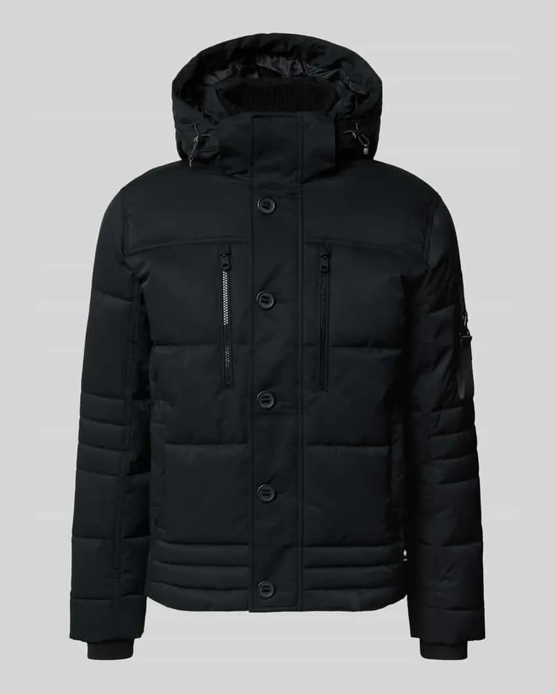 Tom Tailor Regular Fit Steppjacke mit Reißverschlusstaschen Black