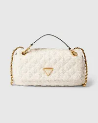 Guess Crossbody Bag mit Allover-Muster in ecru Ecru