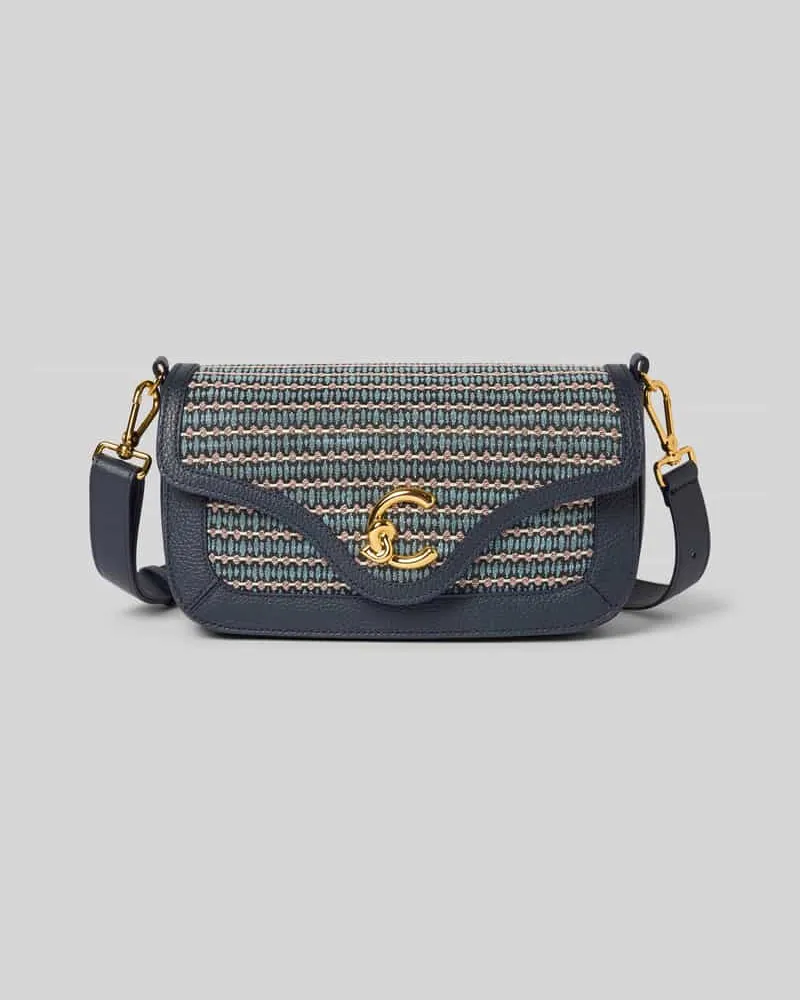 Coccinelle Umhängetasche mit Logo-Detail und verstellbarem Schultergurt Blau