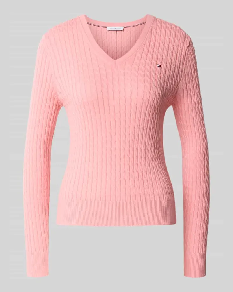 Tommy Hilfiger Regular Fit Pullover aus reiner Baumwolle Rosa