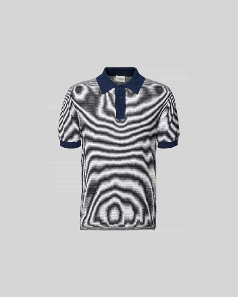 Closed Poloshirt mit kurzer Knopfleiste Bleu