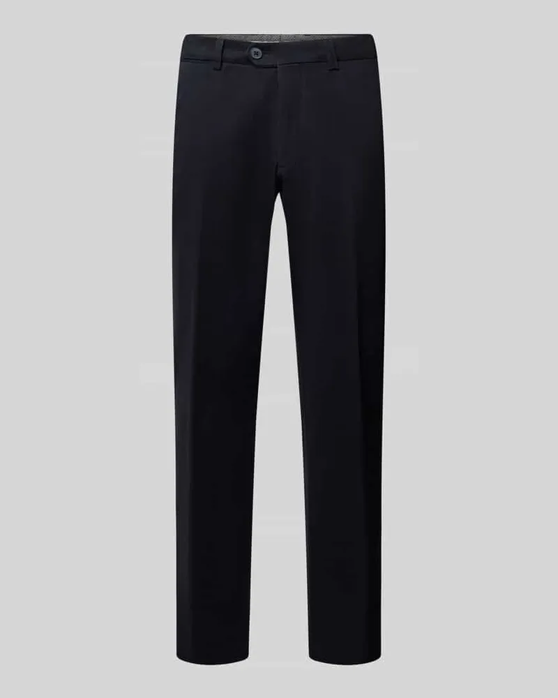 Hiltl Regular Fit Chino aus Baumwoll-Mix Modell 'PEAKER Marine