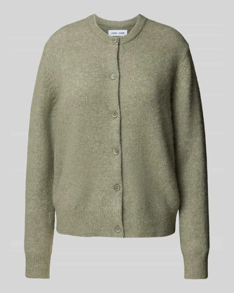 Samsøe & Samsøe Cardigan mit Rundhalsausschnitt Modell 'NOR Oliv