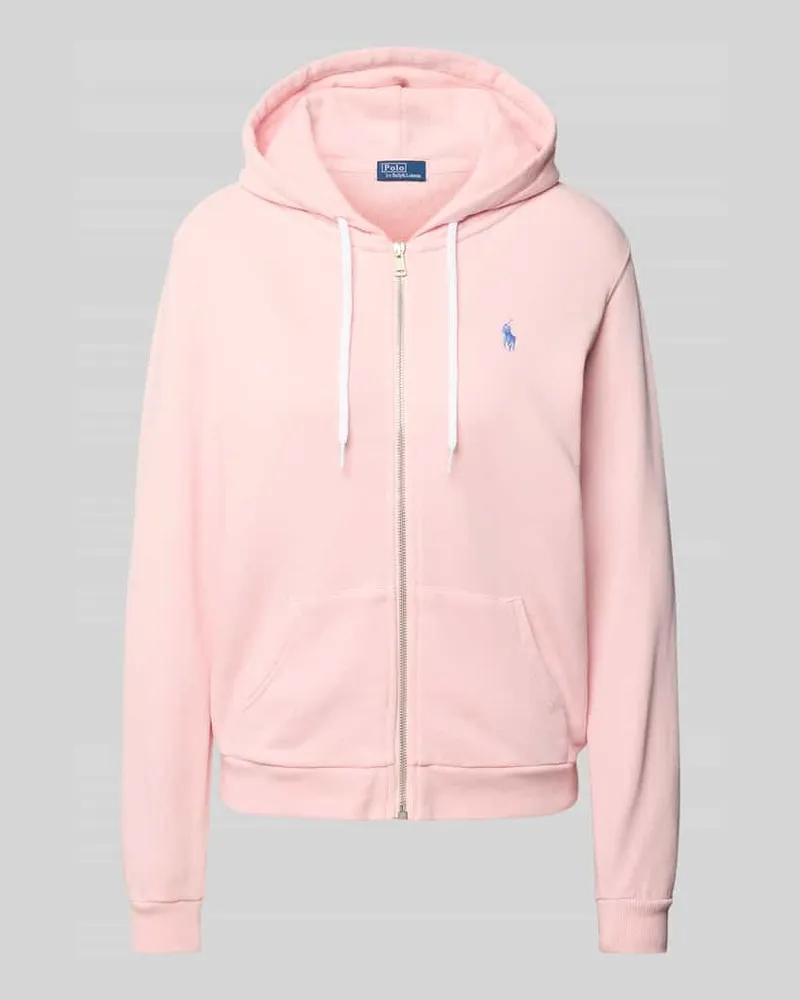 Ralph Lauren Sweatjacke mit Label-Stitching Pink