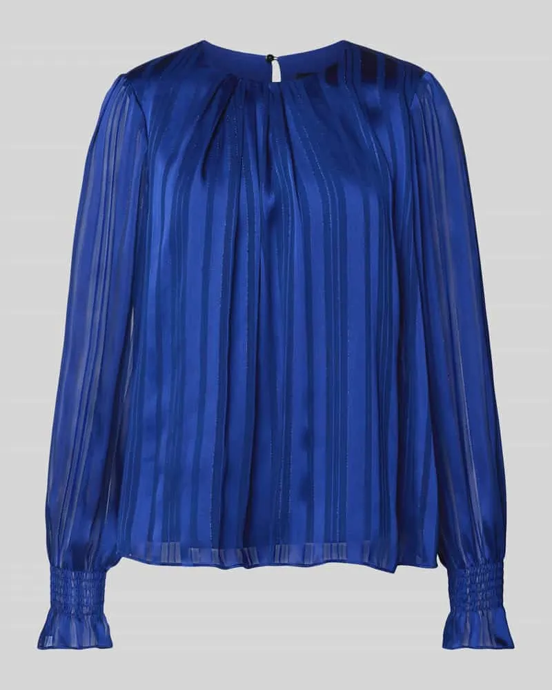 Marc Cain Relaxed Fit Bluse mit gelegten Falten Royal