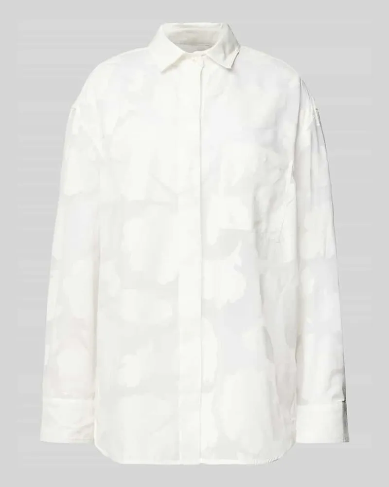 0039 Italy Hemdbluse mit Brusttasche Modell 'BECKY Offwhite