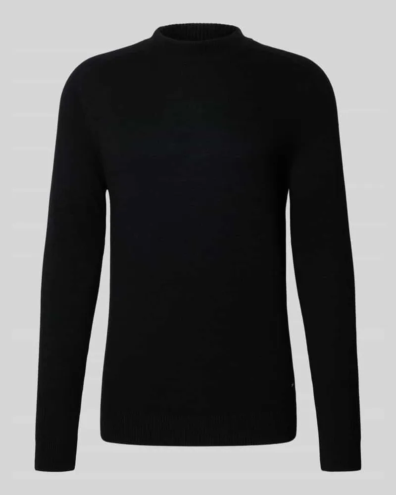 JOOP! Strickpullover mit Kaschmir-Anteil und Rundhalsausschnitt Black
