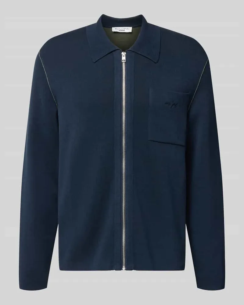 Marc O'Polo Regular Fit Cardigan aus Baumwoll-Mix Marine