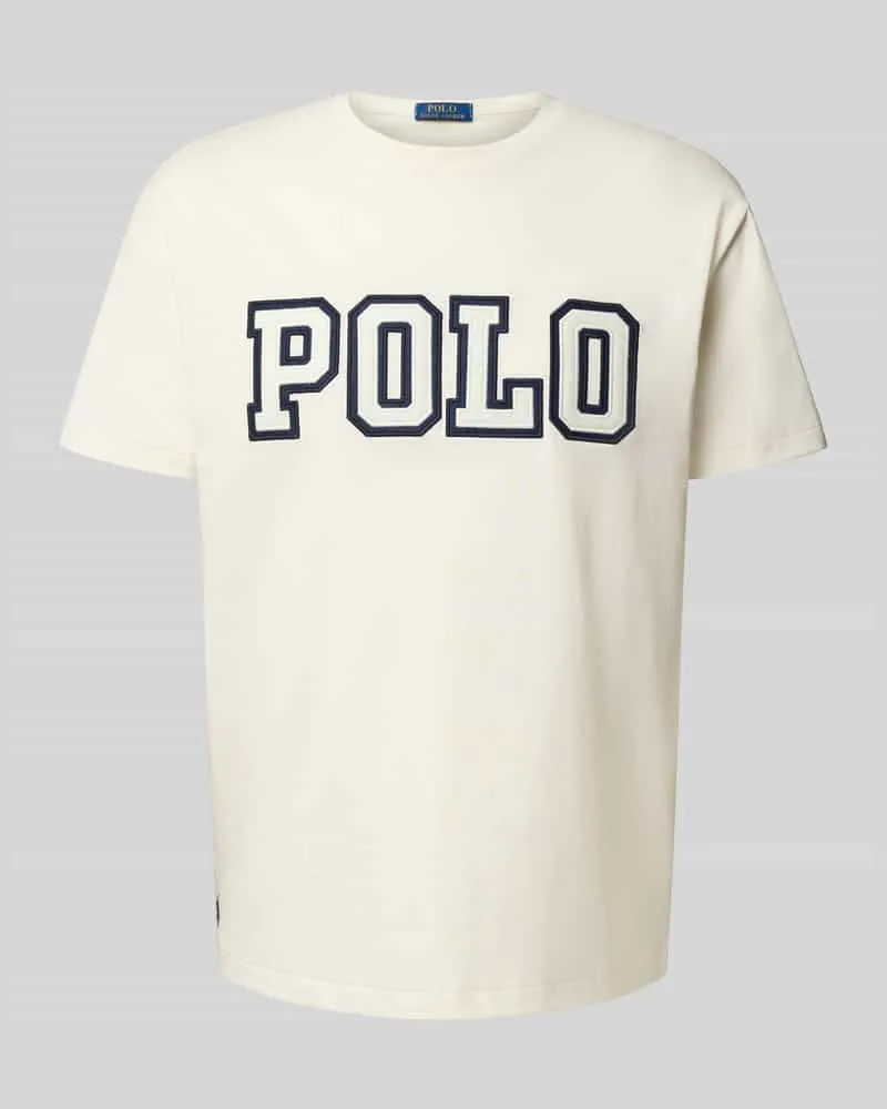 Ralph Lauren Classic Fit T-Shirt mit Label-Stitching Offwhite