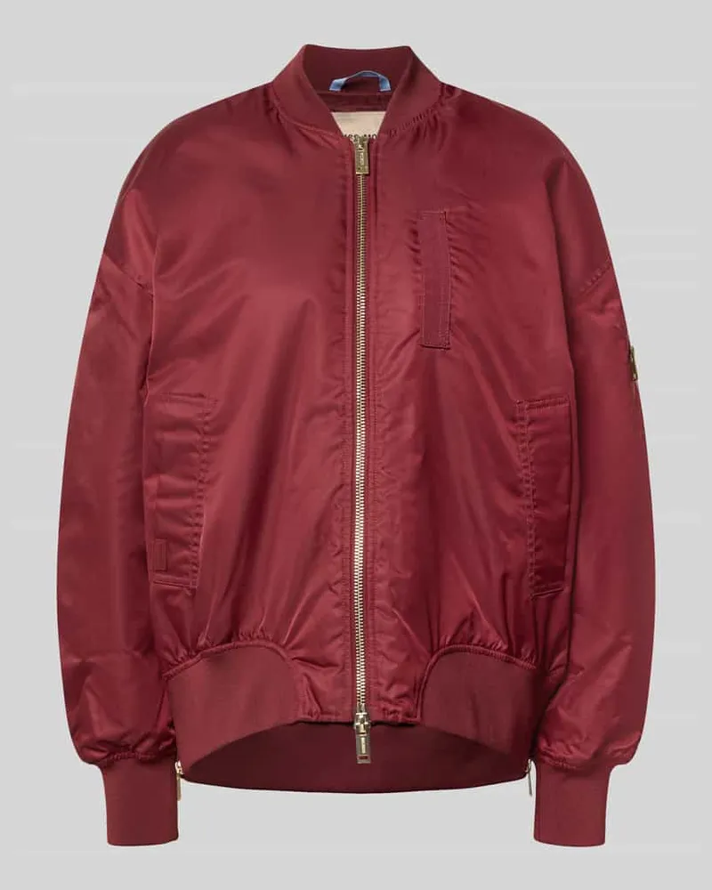 Mos Mosh Relaxed Fit Bomberjacke mit Stehkragen Modell 'Ruby Bordeaux