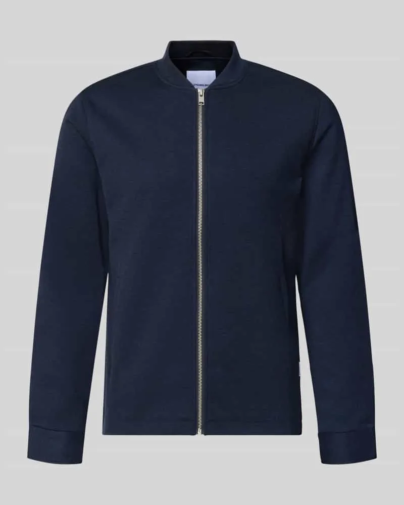 Lindbergh Slim Fit Sweatjacke mit Stehkragen Marine