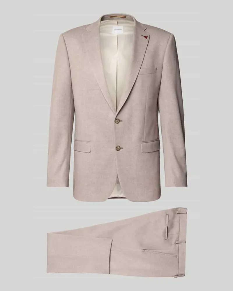 Roy Robson Regular Fit Anzug mit Reverskragen Beige