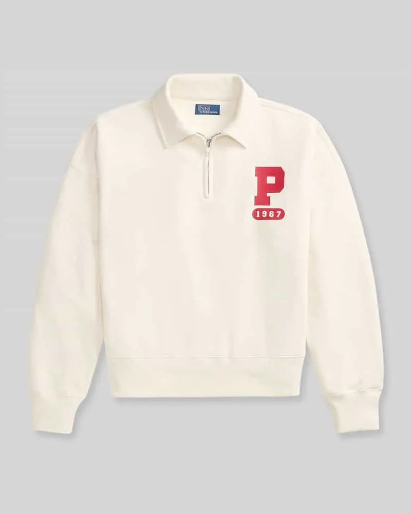 Ralph Lauren Loose Fit Sweatshirt aus Baumwoll-Mix Offwhite
