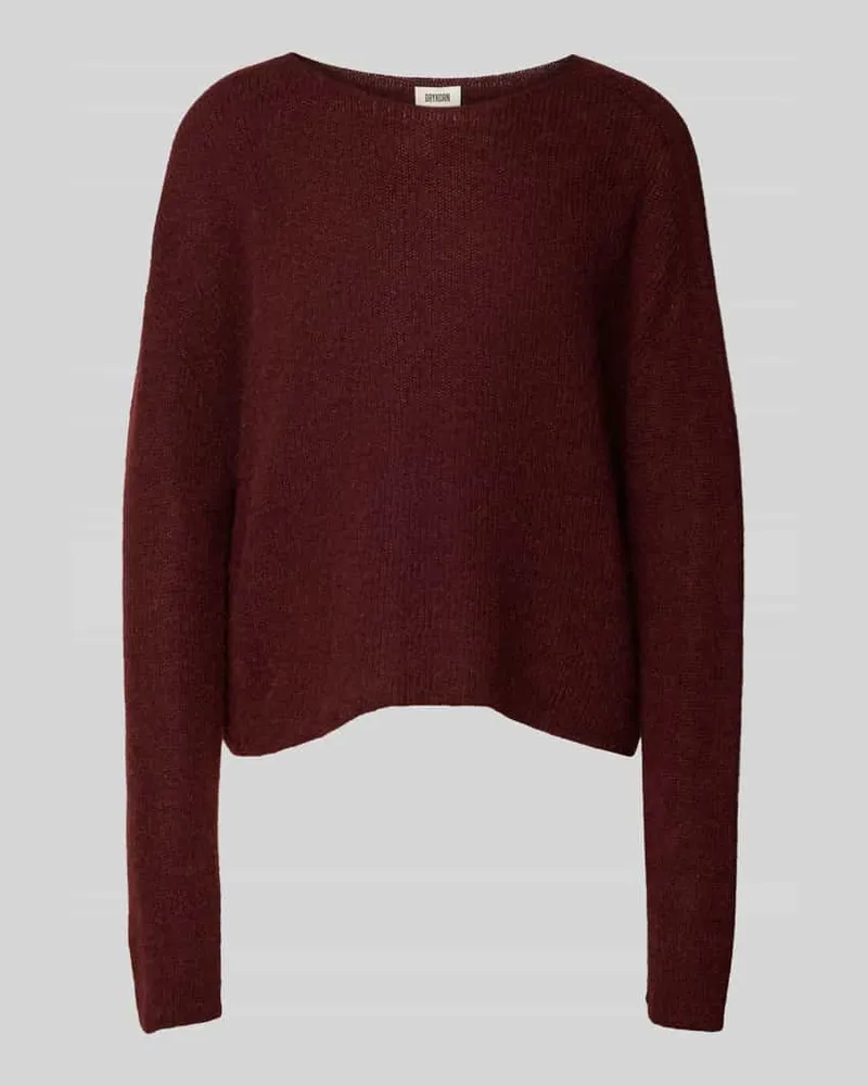 Drykorn Strickpullover mit Rundhalsausschnitt Modell 'IMENY Bordeaux