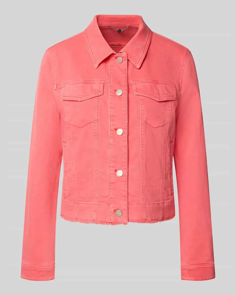 Marc Cain Regular Fit Jeansjacke mit Brusttaschen Koralle