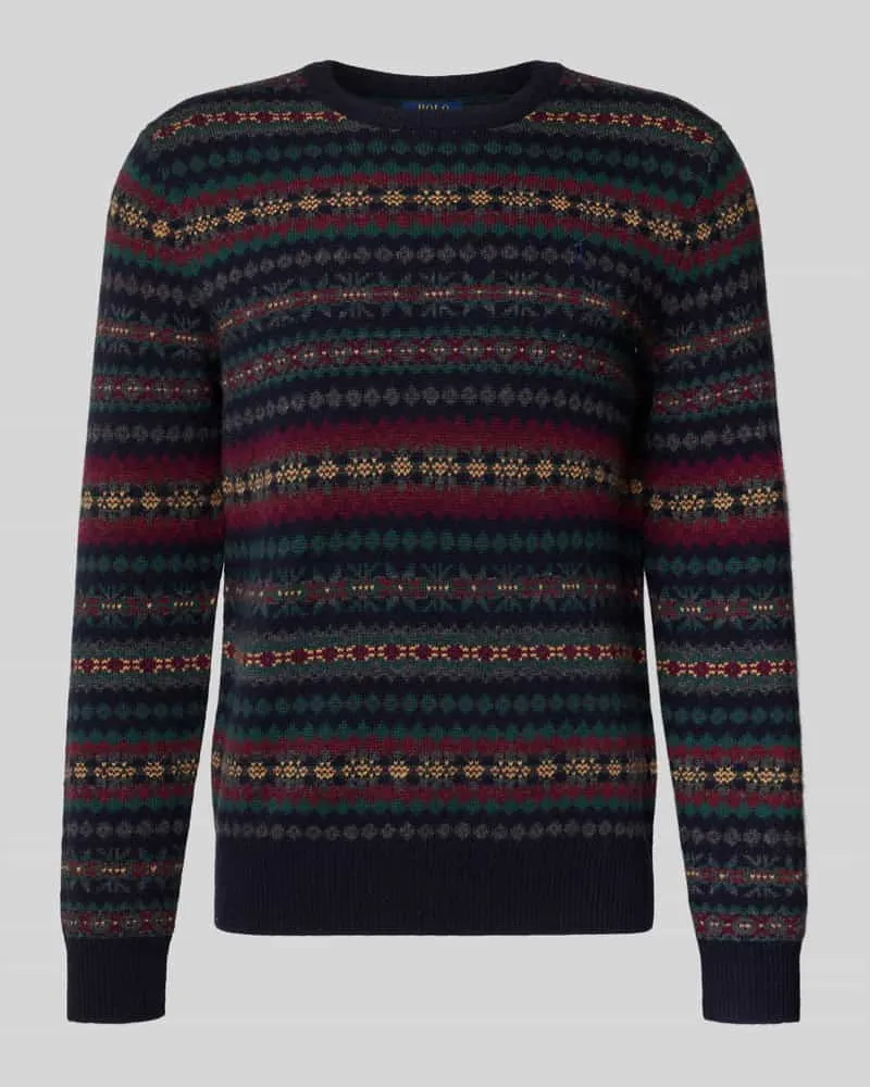 Ralph Lauren Wollpullover mit Rundhalsausschnitt Marine