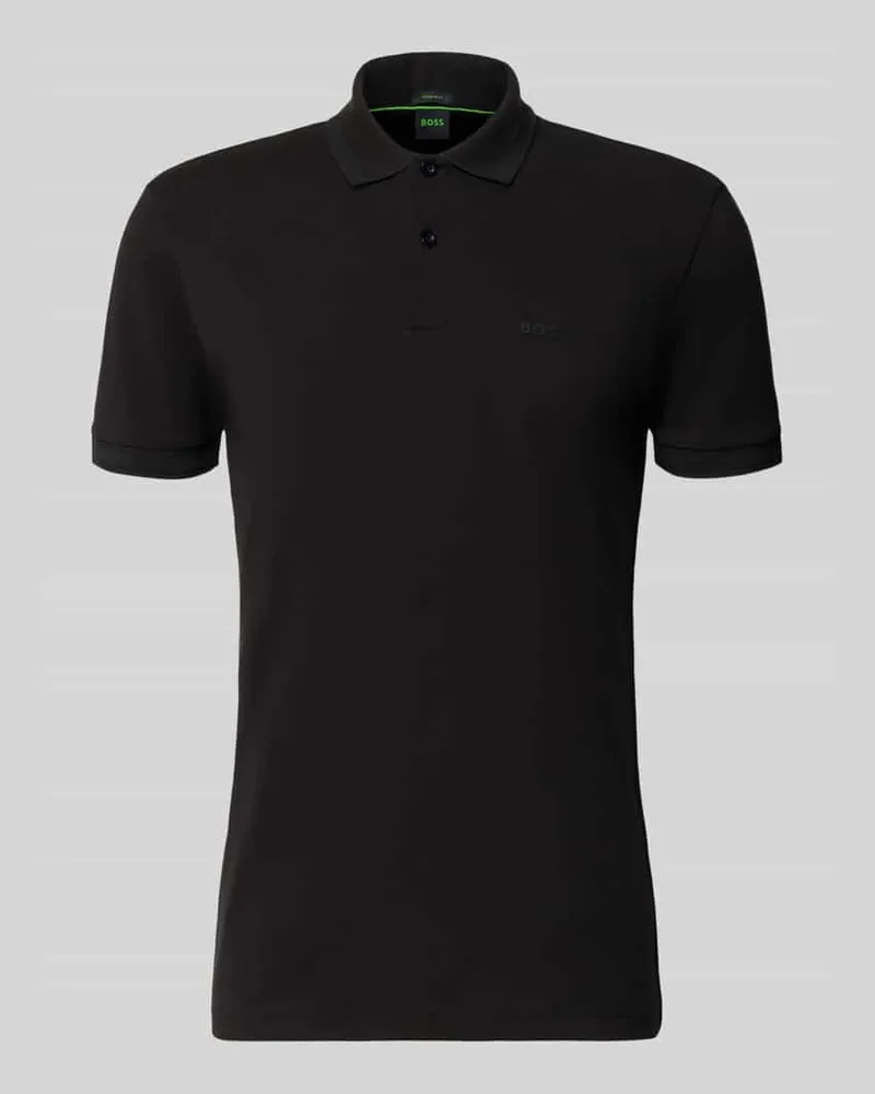 HUGO BOSS Regular Fit Poloshirt aus reiner Baumwolle Modell 'PIO 1 Black