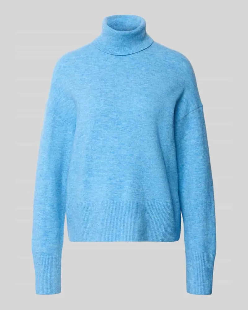 Marc O'Polo Regular Fit Rollkragenpullover aus Schurwoll-Mix Hellblau