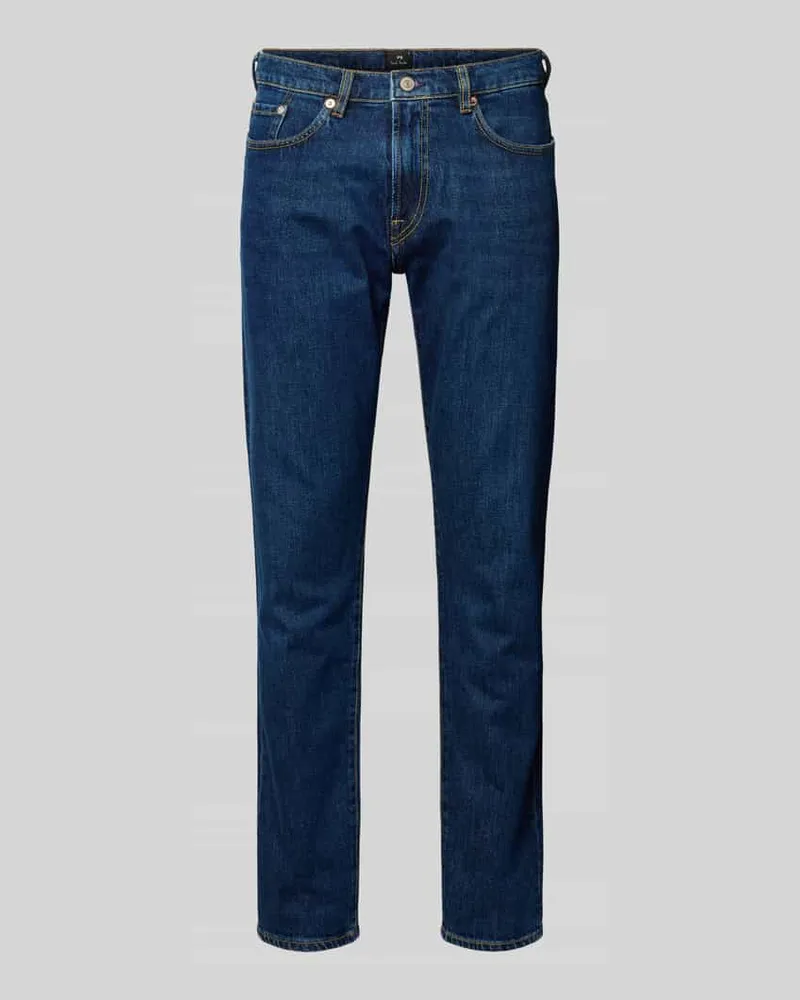Paul Smith Tapered Fit Jeans mit Eingrifftaschen Dunkelblau