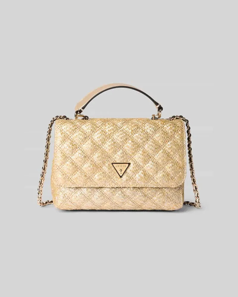 Guess Umhängetasche mit Strukturmuster Modell 'GIULLY Gold