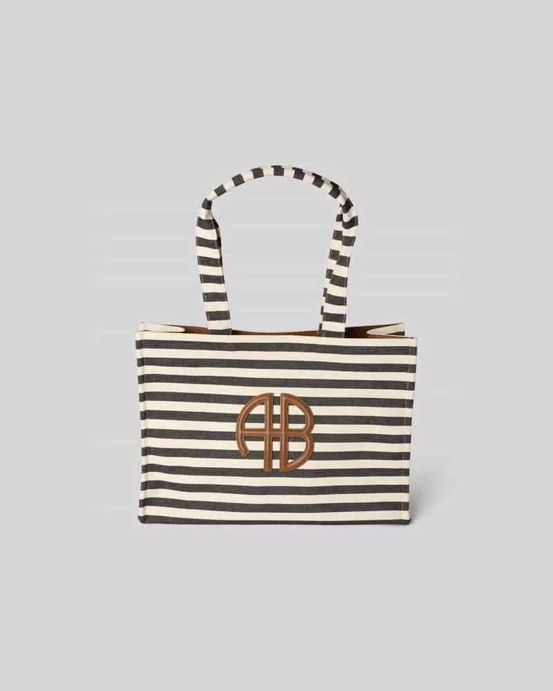Anine Bing Shopper mit Logo-Prägung Ecru