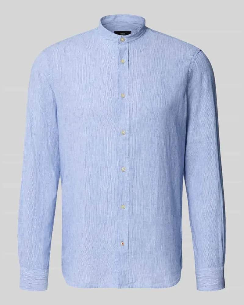 cinque Slim Fit Freizeithemd aus Leinen-Baumwoll-Mix Modell 'SUN Hellblau