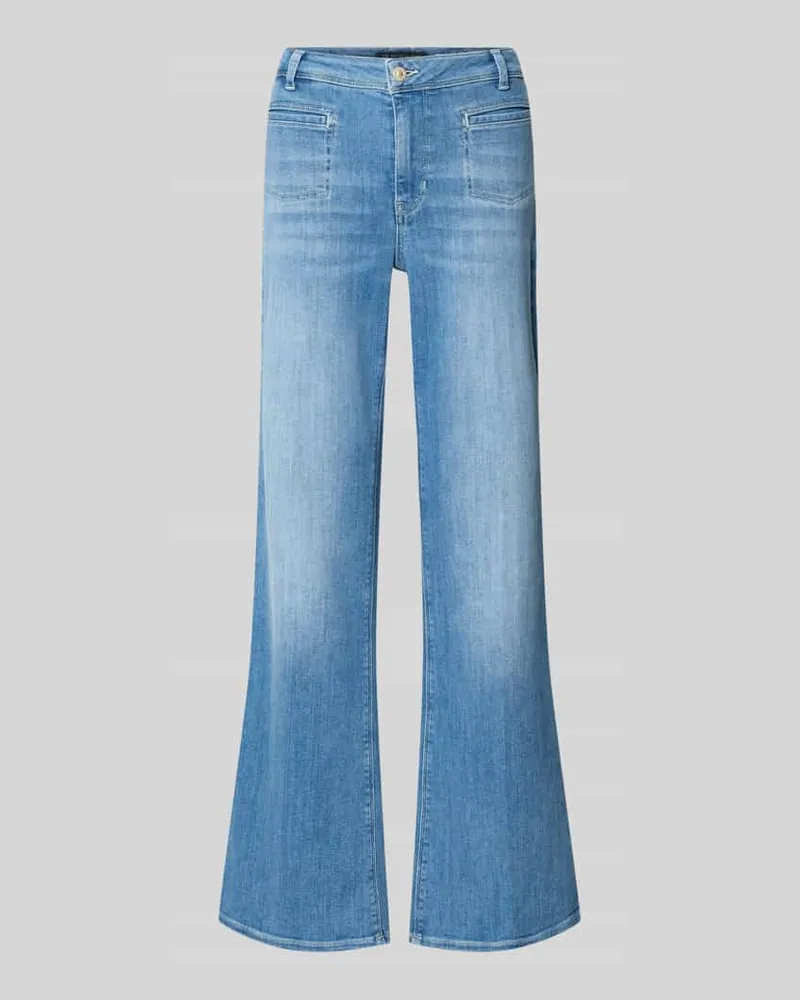 RAFFAELLO ROSSI  Flared Fit Jeans aus Baumwoll-Mix Modell 'NELLA Hellblau