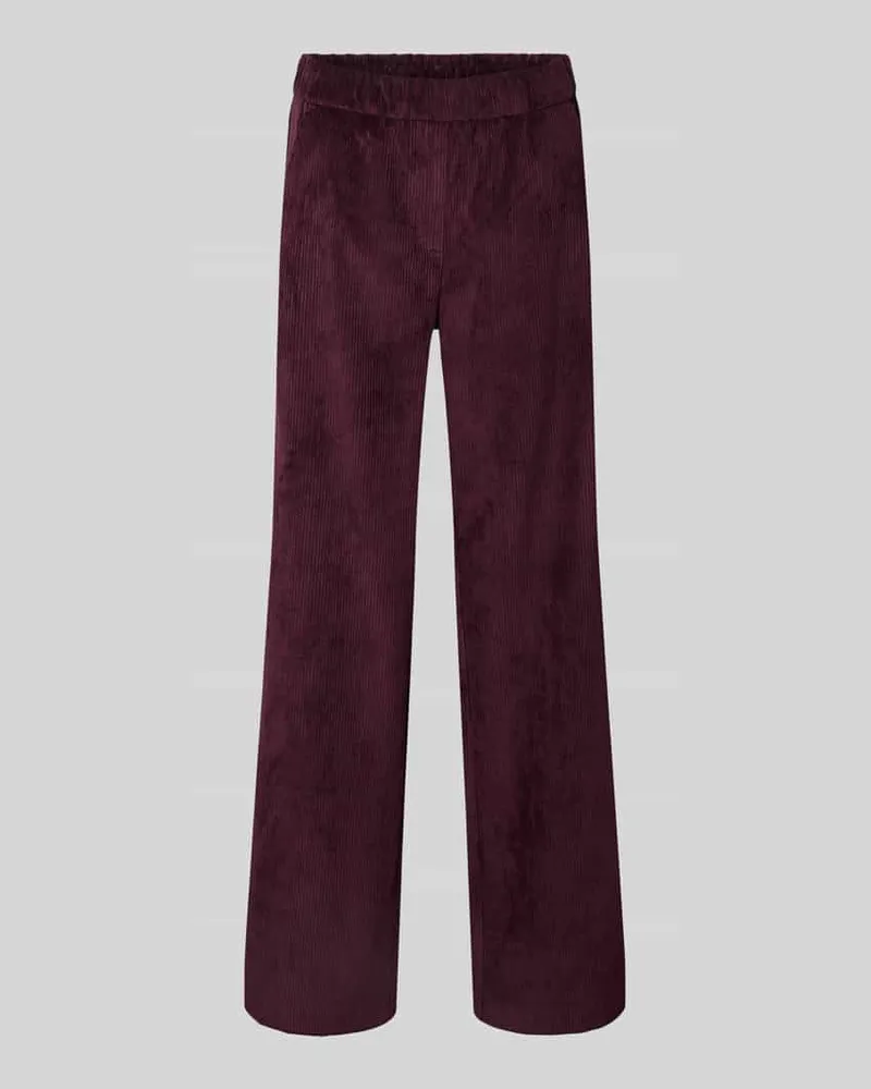 MAC Jeans Stoffhose mit französischen Eingrifftaschen Modell 'Chiara Aubergine