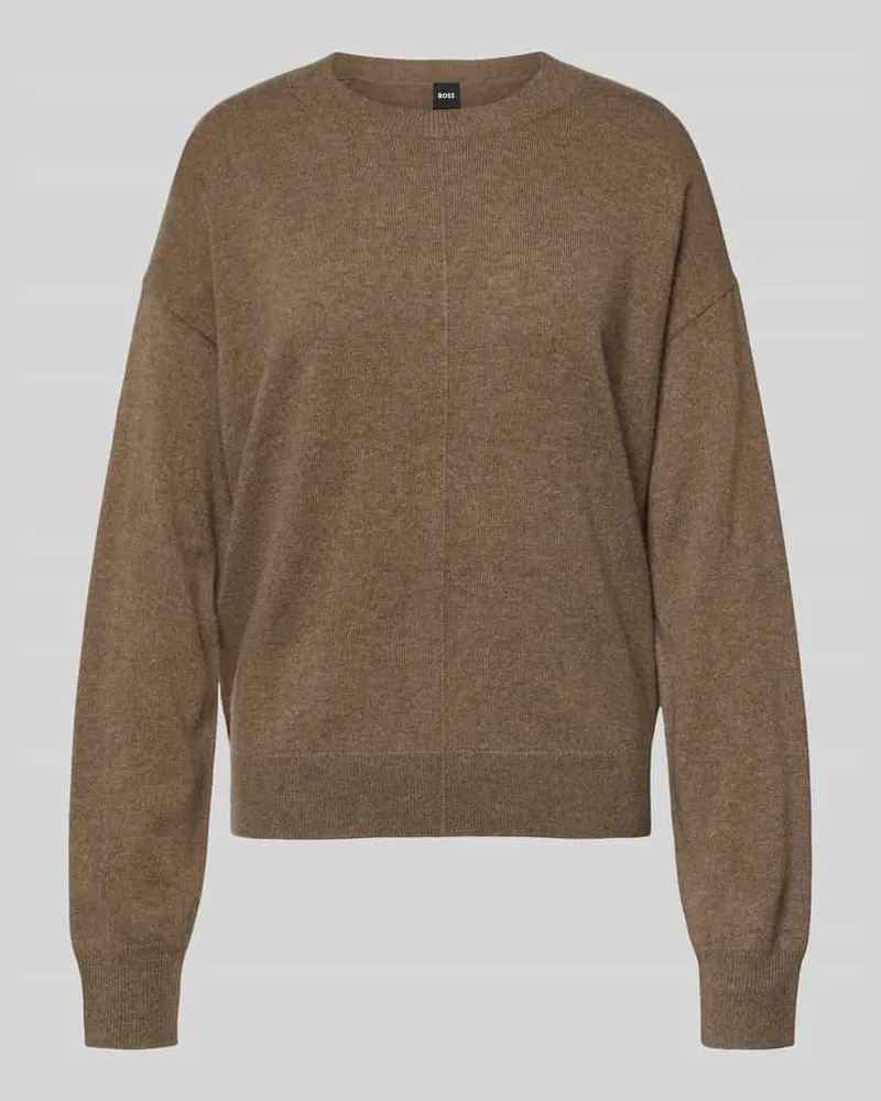 HUGO BOSS Relaxed Fit Strickpullover aus reinem Kaschmir Modell 'FASCONA Mud