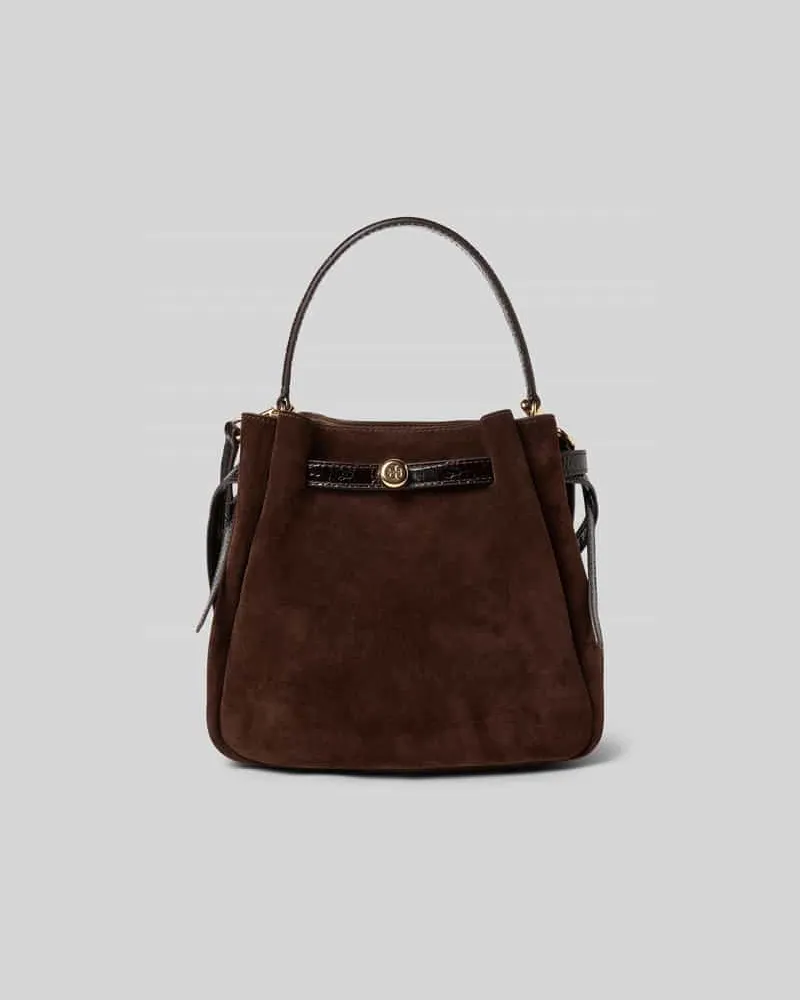 Tory Burch Hand Bag mit Logo-Applikation Dunkelbraun