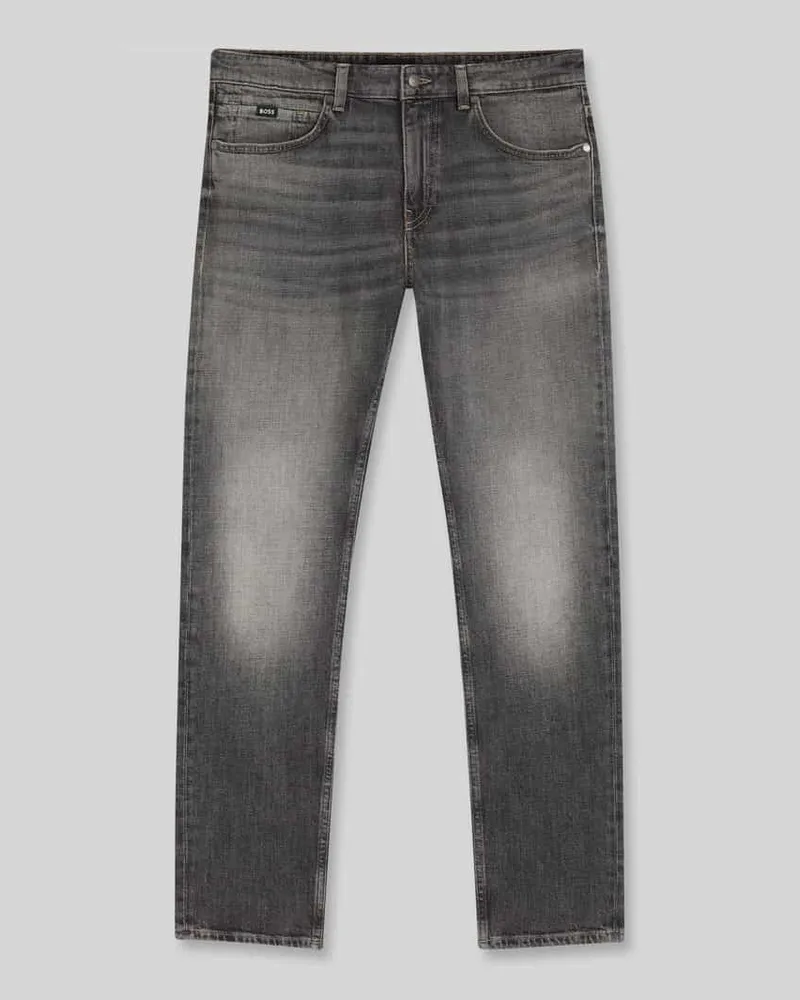HUGO BOSS Slim Fit Jeans aus Stetch-Denim Modell 'DELAWARE Anthrazit
