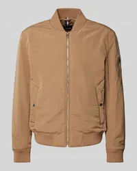 HUGO BOSS Jacke mit Reißverschlusstasche Modell 'Comber Beige