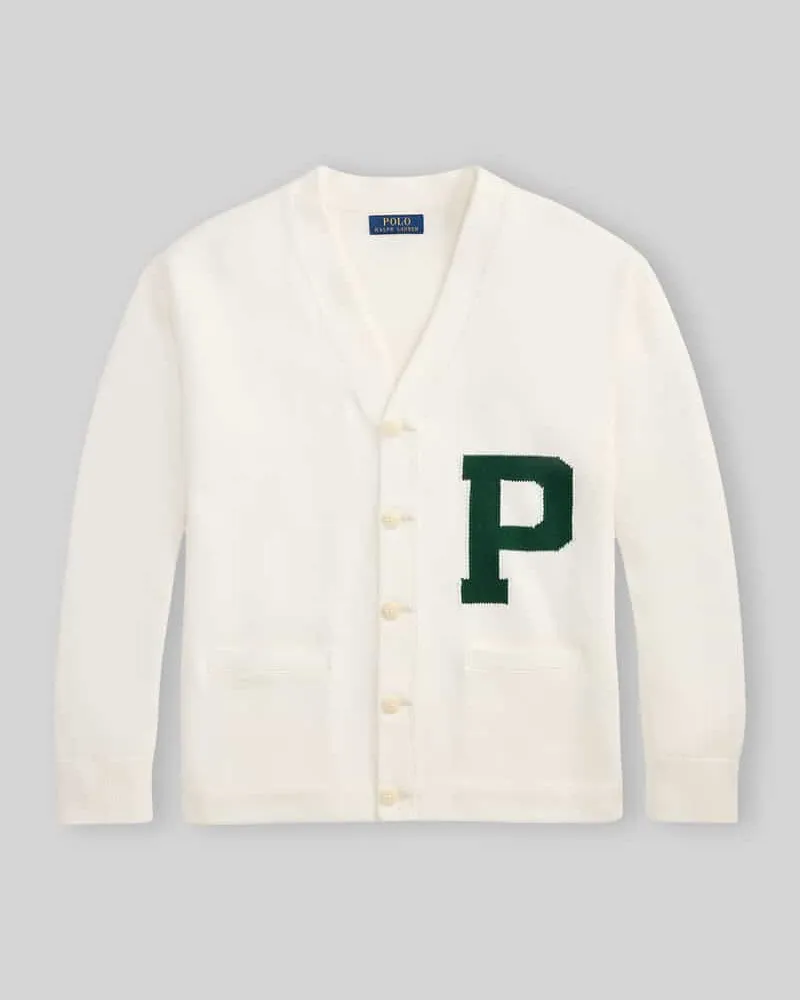 Ralph Lauren Regular Fit Strickjacke aus reiner Baumwolle Offwhite