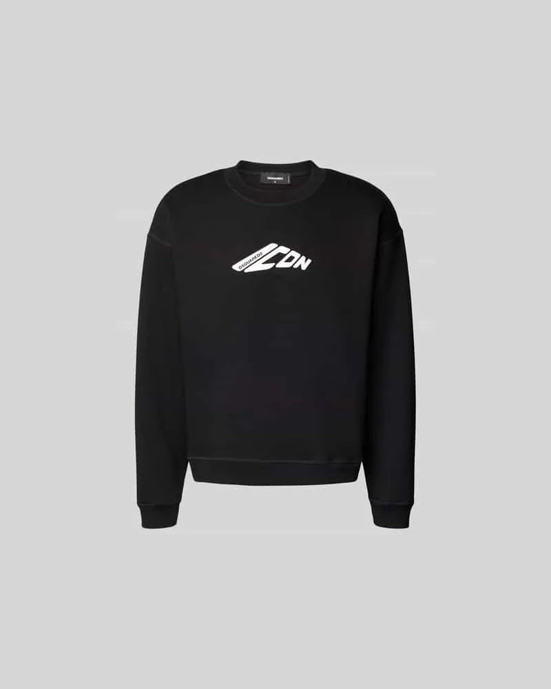 Dsquared2 Sweatshirt mit Label-Print Black