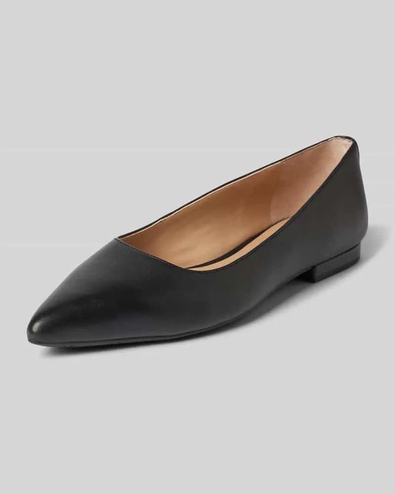 Ralph Lauren Ballerinas mit Blockabsatz Modell 'LONDYN Black