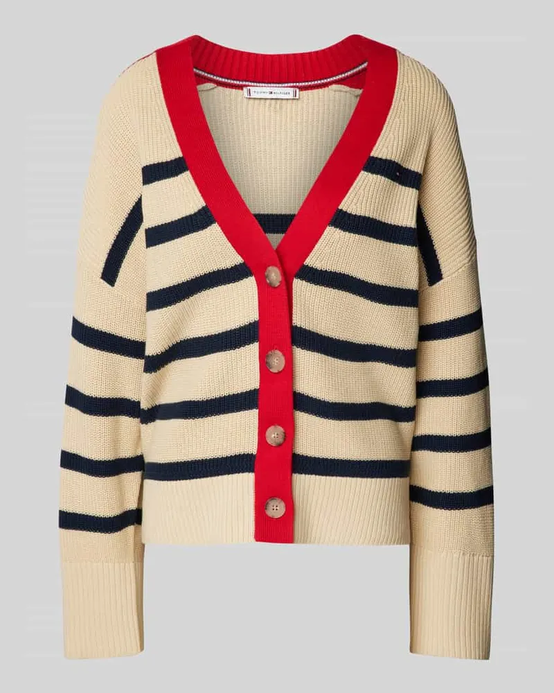 Tommy Hilfiger Relaxed Fit Cardigan aus reiner Baumwolle Sand