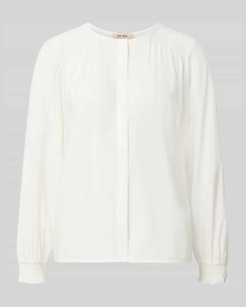 Mos Mosh Regular Fit Bluse aus Viskose-Mix Modell 'Atelier Senti Weiss