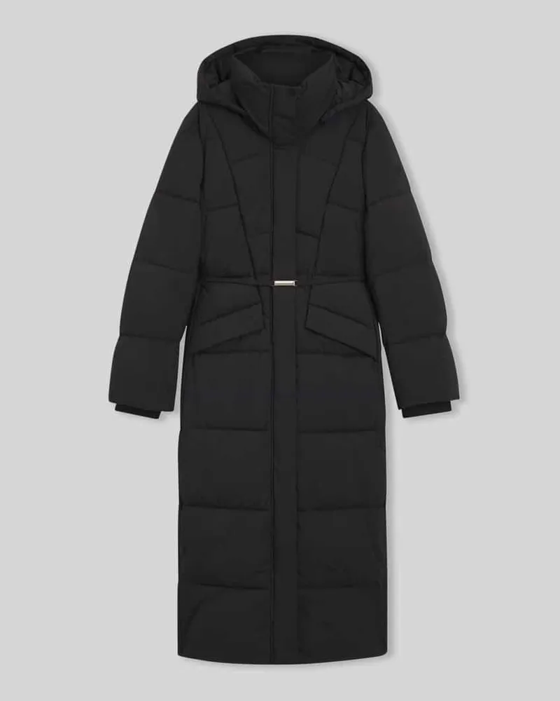 HUGO BOSS Regular Fit Steppmantel mit Kapuze Black