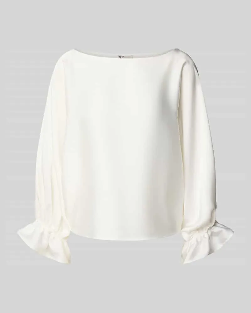 Vera Mont Relaxed Fit Bluse mit U-Boot-Ausschnitt Weiss