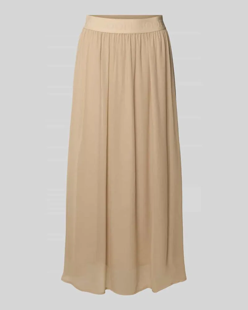 JOOP! Maxirock aus Viskose mit Logo-Stitching Modell 'SUMI Beige