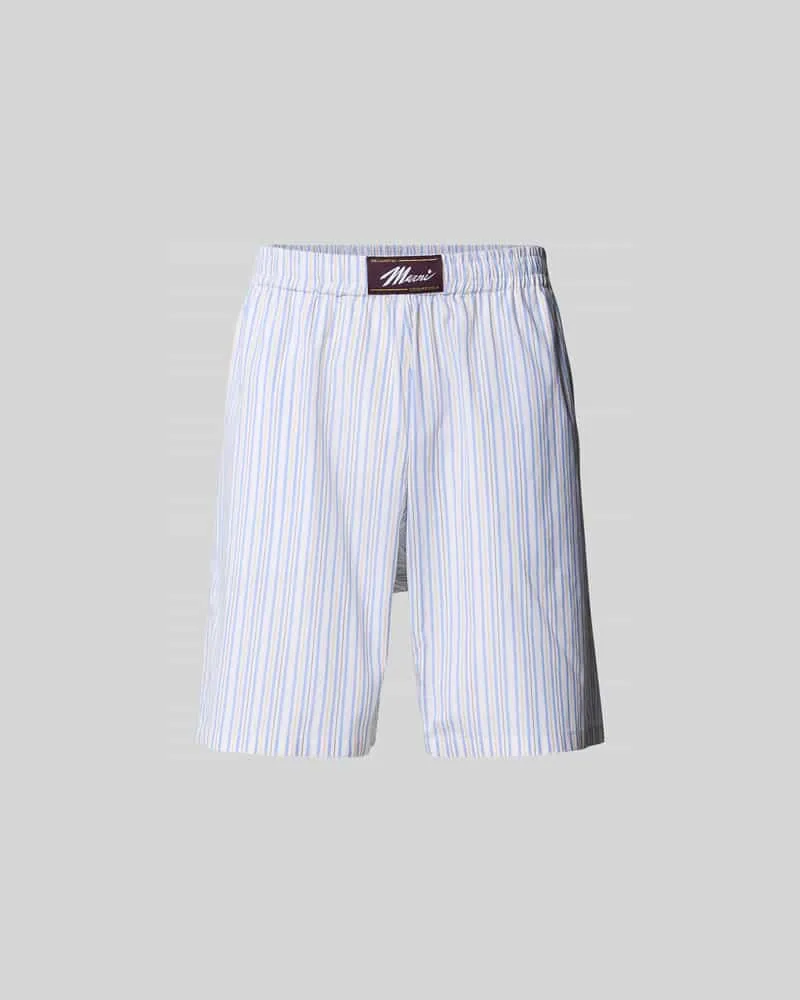 Marni Relaxed Fit Boxer mit Logo-Patch Hellblau
