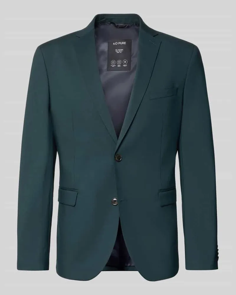 S.Oliver Regular Fit Anzugsakko mit Viskose-Anteil Dunkelgruen
