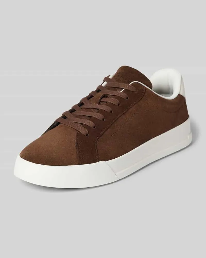 Tommy Hilfiger Sneaker aus Leder mit Label-Details Modell 'COURT BETTER Dunkelbraun