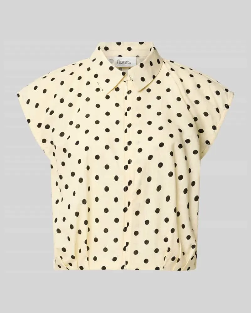 My Essential Wardrobe Regular Fit Bluse im Allover-Look Modell 'Nada Ecru
