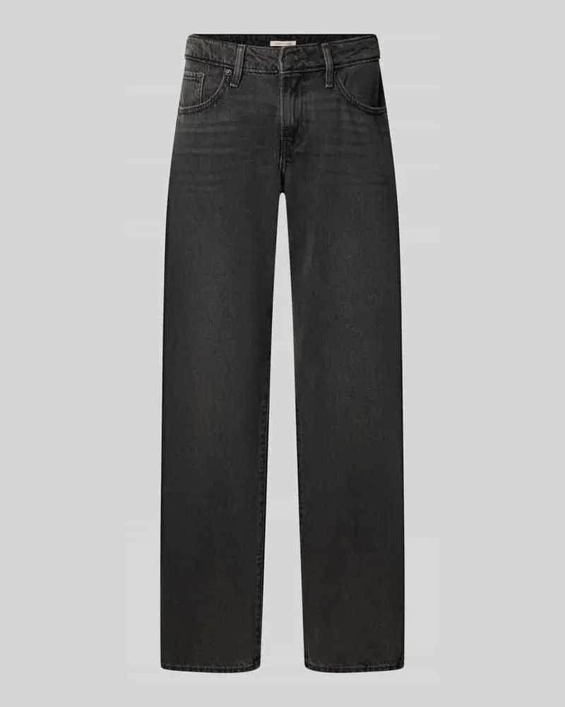 Levi's Straight Fit Jeans aus Baumwoll-Mix Modell 'SUPERLOW Black
