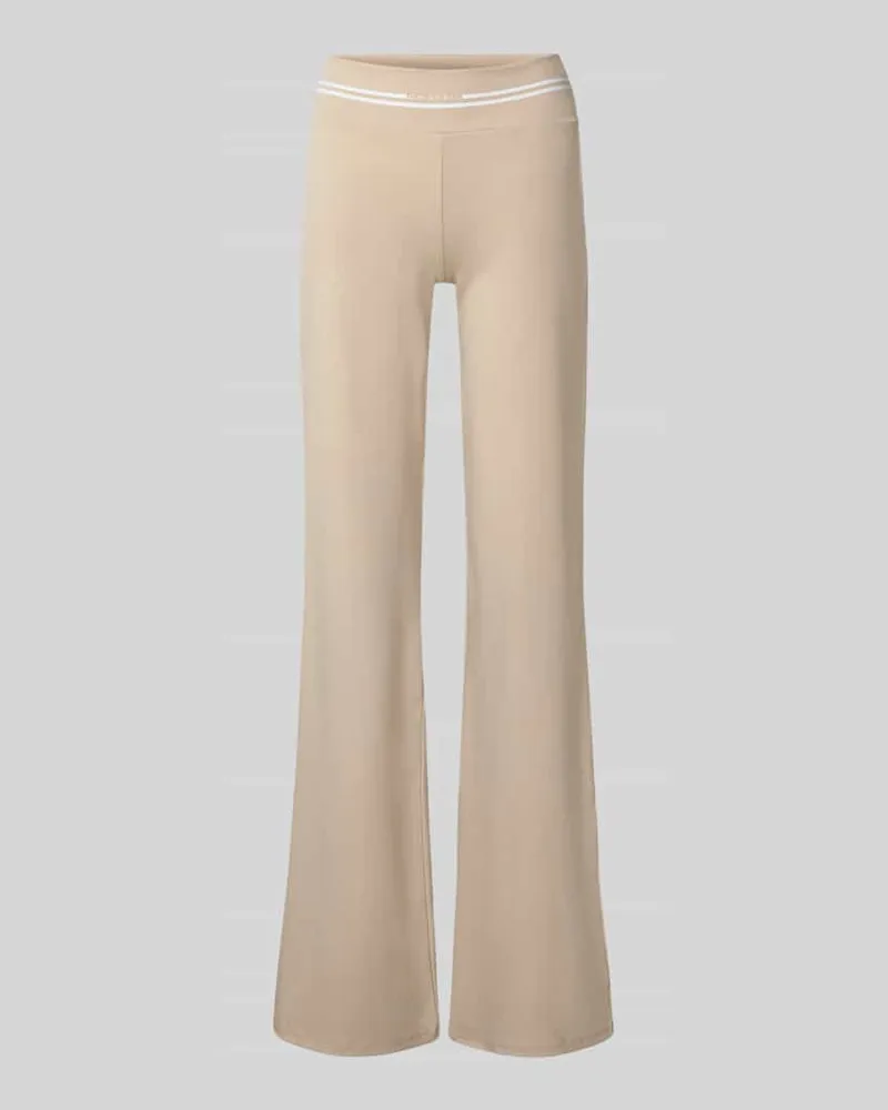 OH APRIL Flared Leggings mit elastischem Bund Modell 'Jasmin Taupe
