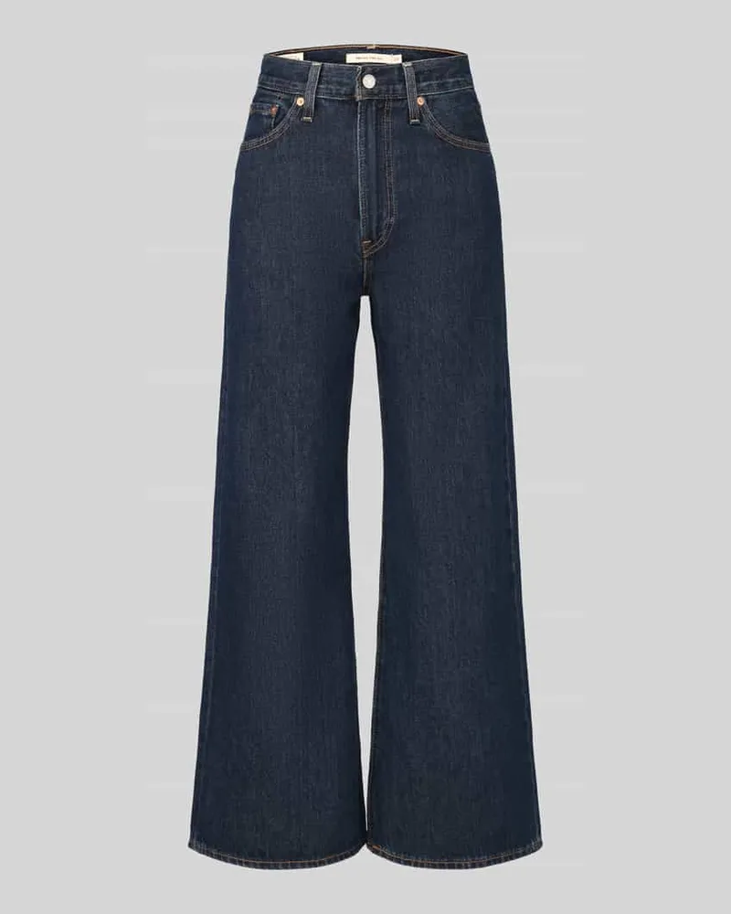 Levi's Wide & Loose Fit Jeans aus reiner Baumwolle Modell 'RIBCAGE WIDE LEG Dunkelblau
